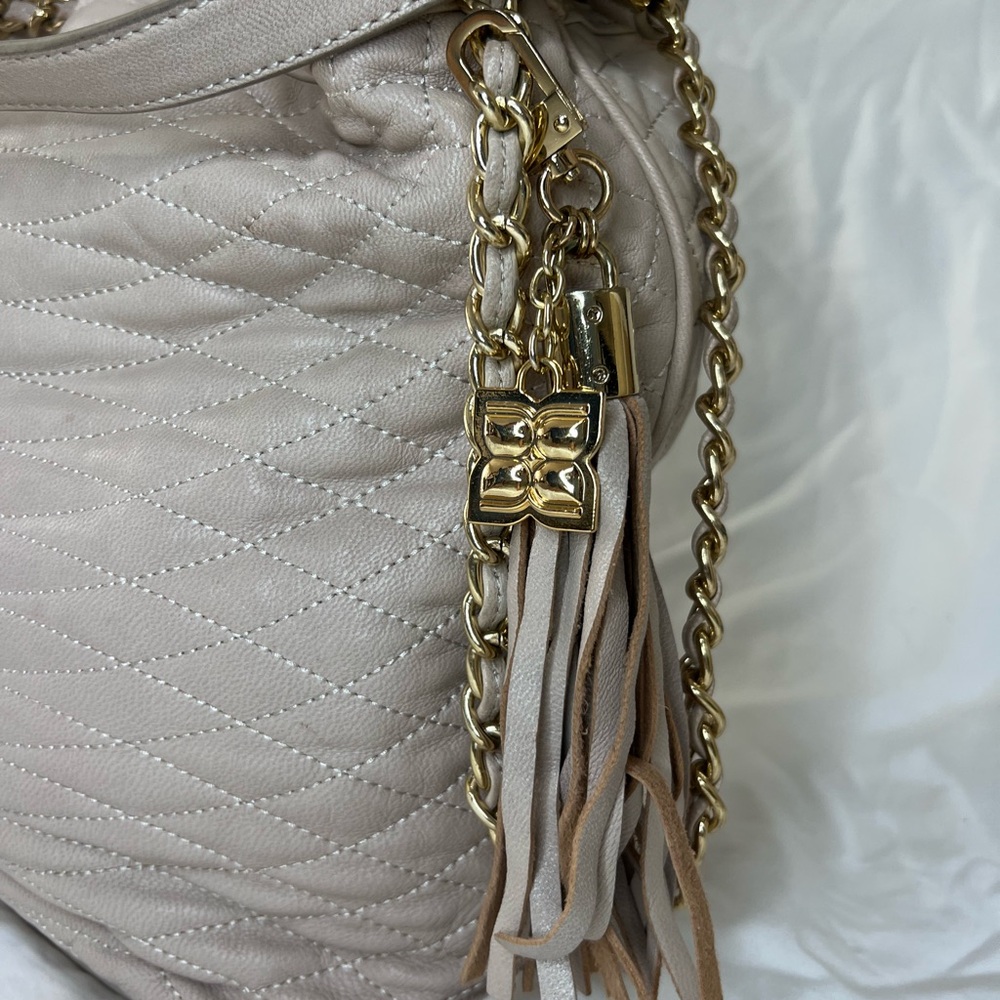 BCBGMAXAZRIA
Bridget Beige Quilted Faux Leather Shoulder Bag